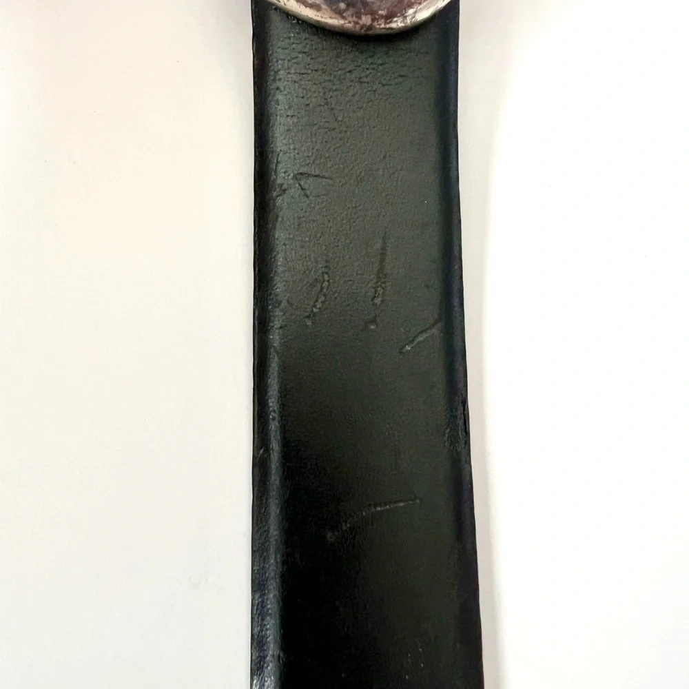 Vintage Chico’s Leather Adjustable Belt with Silver Buckle Closure